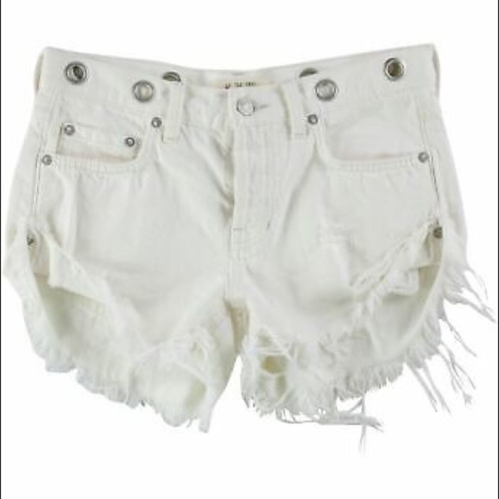 We the Free Sashed and Relaxed White Shorts 24